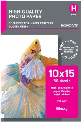 Plexgear Glossy fotopapir 10 x 15 cm 50-pk.