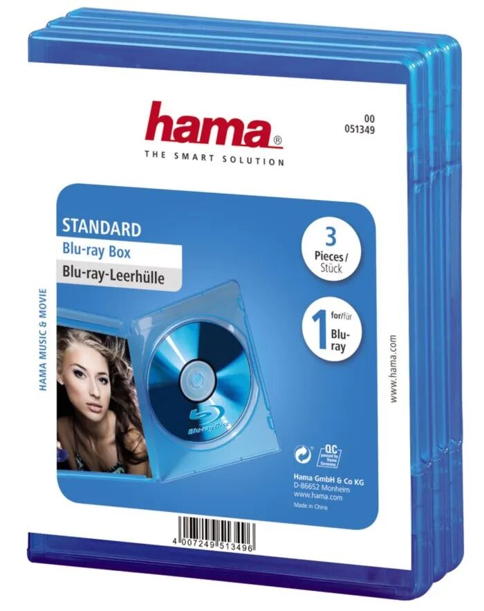 Hama Blu-ray-etui, 3-pk.