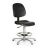 B2B Partner Krzesło robocze PUR na ślizgaczach, bez podłokietników, wysokie, aluminiowy krzyż, stały kontakt