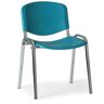 B2B Partner Plastikowe krzesło ISO, zielone, konstrukcja chrom