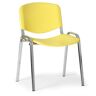 B2B Partner Plastikowe krzesło ISO, żółte, konstrukcja chrom