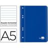 LIDERPAPEL Caderno A5 Pautado Espiral Capa Cartolina Azul