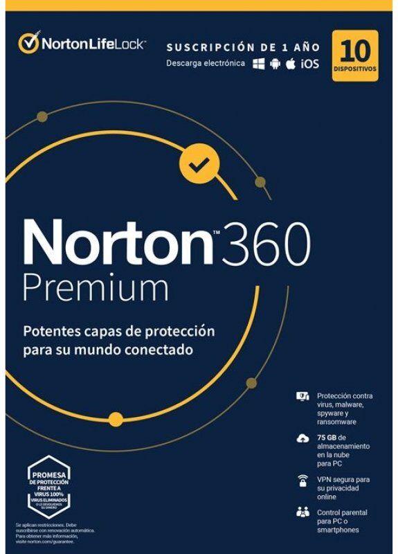 Symantec Norton 360 premium 10 dispositivos 1 ano