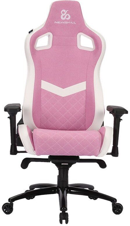 Newskill osiris zephyr cadeira gaming tecido respirável branca/rosa