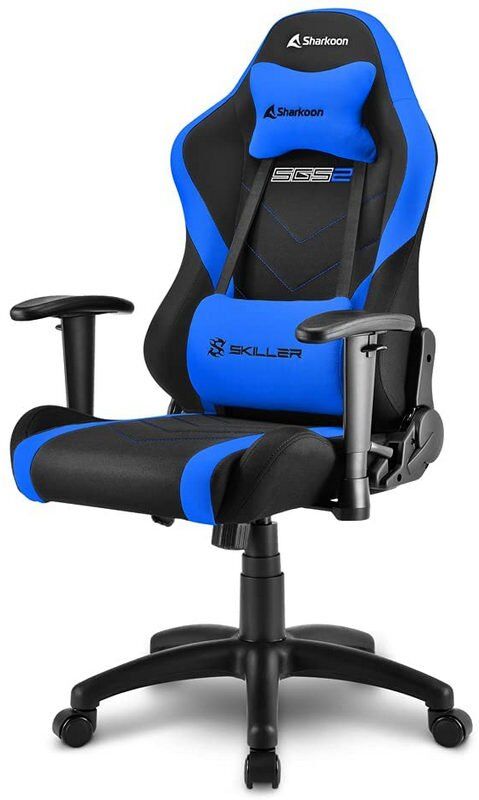 Sharkoon skiller sgs2 jr. cadeira gaming infantil preta/azul