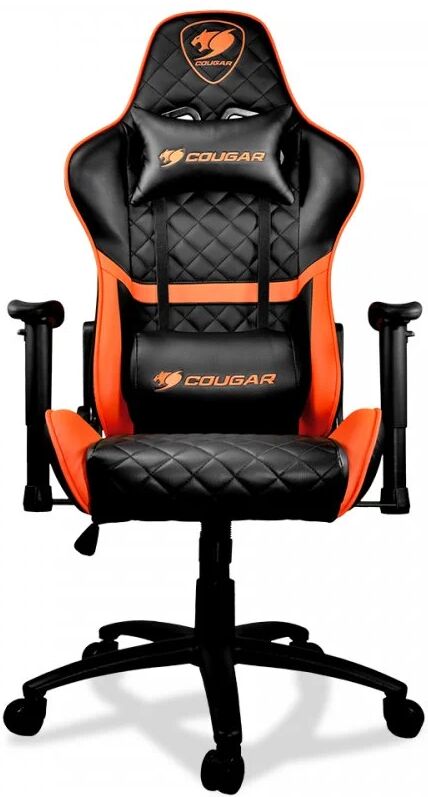 Cougar armor one cadeira gaming preta/laranja