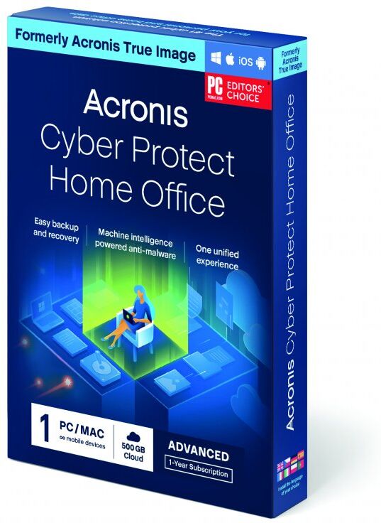 Acronis cyber protect advanced subscrição 1 dispositivo/1 ano/500gb cloud descarga digital