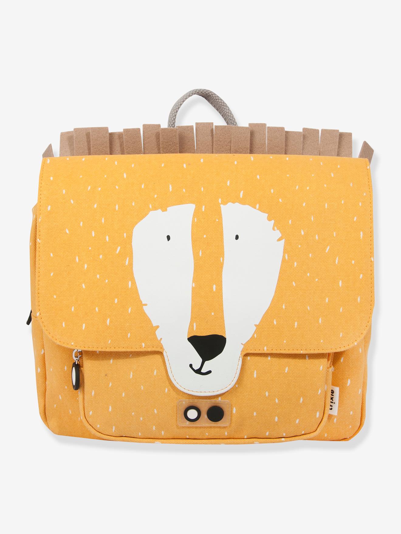 TRIXIE Mochila quadrada Satchel animal, da TRIXIE amarelo medio liso com motivo