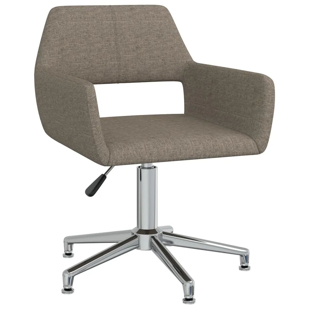 vidaXL Cadeira de escritório giratória tecido cinzento-acastanhado