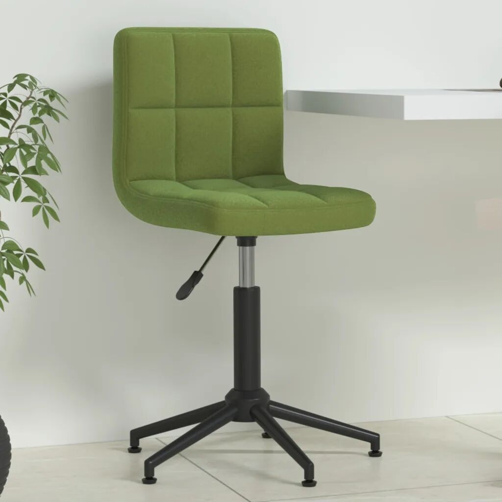vidaXL Cadeira de escritório giratória veludo verde claro