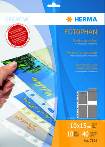 HERMA Fotophan 10X15cm Transparente (10 folhetos)