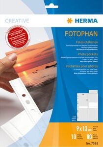 HERMA Fotophan 9 x 13cm Vertical Branco (10 Folhas)