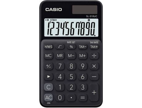 Casio Calculadora Básica SL-310UC-BK Preto (10 dígitos)