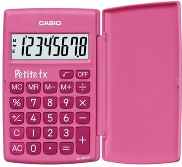 Casio Calculadora Básica LC 401LV Rosa (8 dígitos)