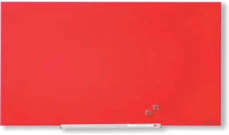 Nobo Quadro Branco Diamond Vermelho (677x381mm - Vidro - Magnético: Sim)