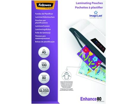 Fellowes Bolsas de Plastificação Brilho (100 un - A5)