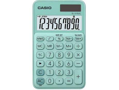 Casio Calculadora Básica SL-310UC-GN Verde (10 dígitos)