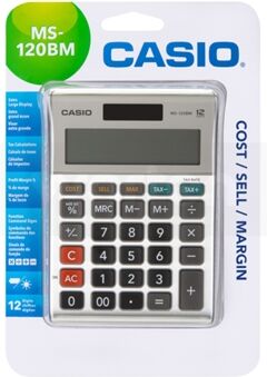 Casio Calculadora Básica MS-120 BM Cinzento (12 dígitos)