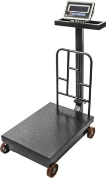 Primematik Balança Industrial Com plataforma Com rodas Preto (Capacidade: 100 kg)