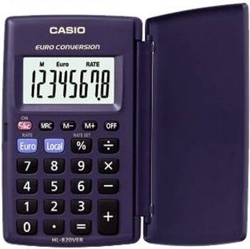 Casio Calculadora Básica HL-820VER Azul (8 dígitos)