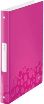 Leitz Dossier 4 argolas WOW 25 mm Rosa (A4 - Capacidade: 200 folhas)