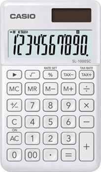 Casio Calculadora Básica SL-1000SC-WE Branco (10 dígitos)