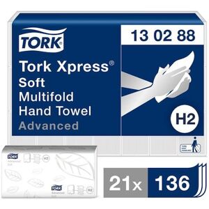 Pappershandduk TORK Advanced H2 Xpress, 2-lag, 2856/FP