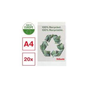 Plastmapp Esselte Recycled A4 100 My 20st/fp