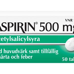 Aspirin, tablett 500 mg 50 st