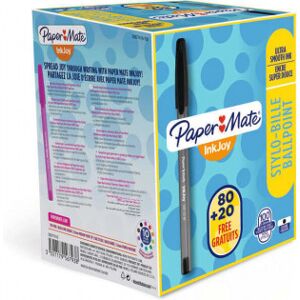 Paper Mate Inkjoy 100 -Kulgspetspenna, Svart, 100 St Förpackning