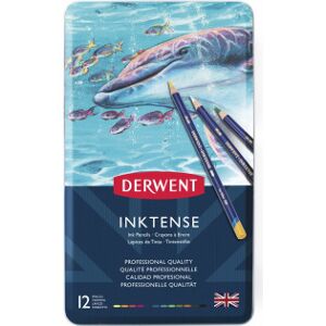 Derwent Inktense -Färgpennsset, 12-Delad