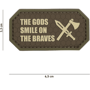 101 INC PVC Patch - The Gods Smile On The Braves (Färg: Brun)