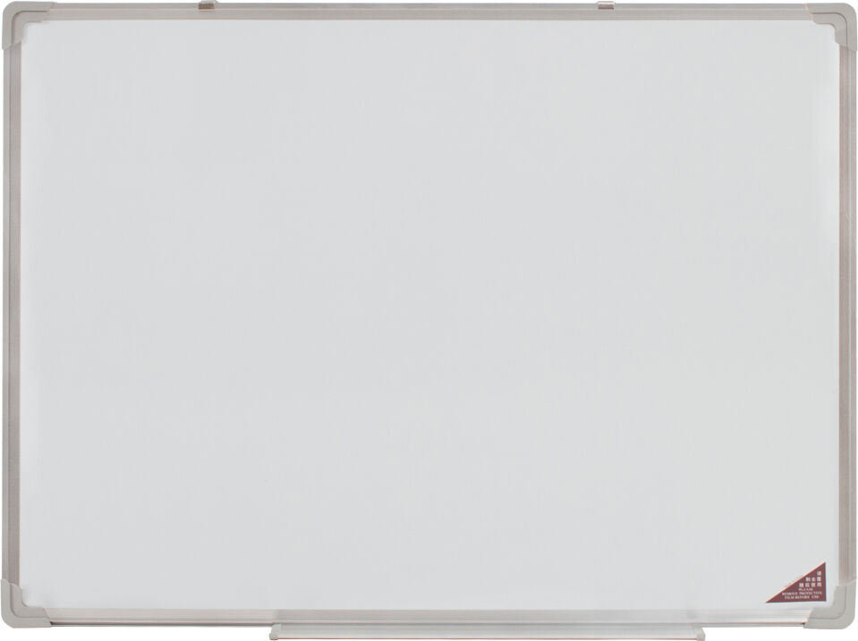 tectake Whiteboard magnettavla + 12 färgade magneter - 60 x 45 x 2 cm