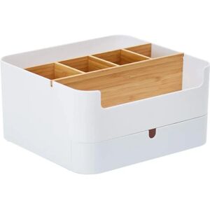 August Grove Mcnamee Desk Organiser white/yellow 13.0 H x 26.0 W x 24.0 D cm