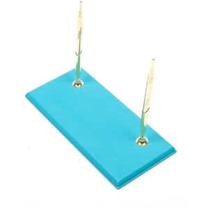 Ebern Designs Michalia Faux Leather Desk Organiser Set green/blue 25.0 W cm