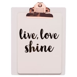 Whsmith Live Love Shine Magnetic List Pad Clipboard