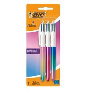 Bic 4 Colours Gradient Ballpoint Pen Assorted Ink (Pack Of 3)