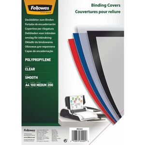 Fellowes - Earth Binding Cover Polypropylene A4 200 Micron Clear (Pack 10 - Transparent