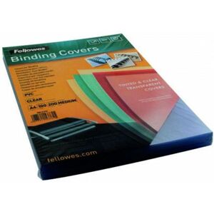 Fellowes - Binding Cover pvc A4 200 Micron Clear (Pack 100) 5376102 - Transparent