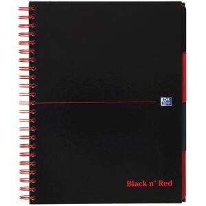 Oxfod Poject Book A4 Hadback Wiebound Ruled Magin scribz - Black N Red