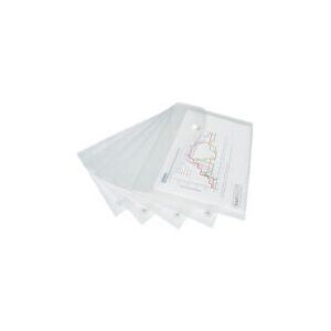 Rapesco - Popper Wallet A5 Clear Pk5