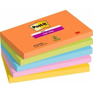 Post it Supe Sticky Notes Boost Colous 76x127mm 90 Sheets (Pack of 5) 71 - Post-it