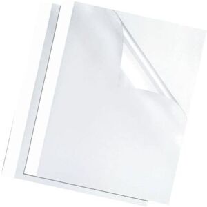 Fellowes - Thermal Binding Cover A4 6mm Clear pvc Front White Card Back (Pack 100)