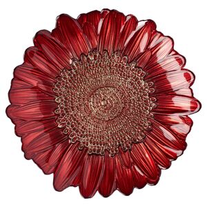 Anton Studio Designs Glass Red Sunflower Bowl - 32cm