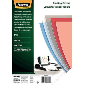 Fellowes Transparent Plastic Covers 240 Micron (Pack of 100) 53762