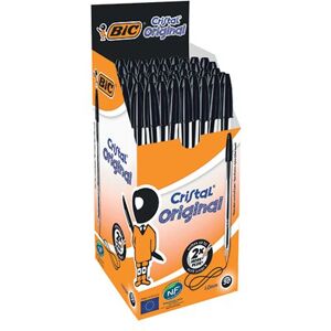 Bic Cristal Ballpoint Pen Medium Black (Pack of 50) 837363