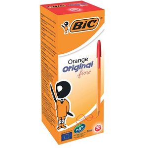 Bic Orange Fine Ballpoint Pen Red (Pack of 20) 1199110112