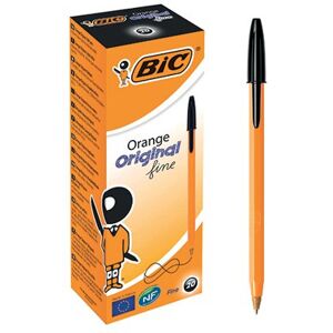 Bic Orange Fine Ballpoint Pen Black (Pack of 20) 1199110114