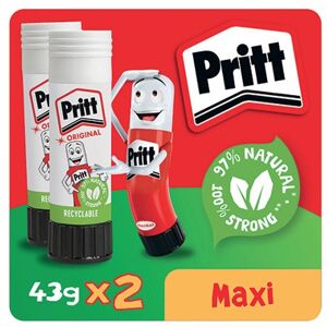 Pritt Stick Glue Stick 43g (Pack of 2) 1485357