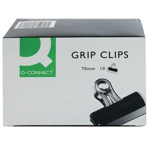 Q-Connect Grip Clip 70mm Black (Pack of 10) KF01290